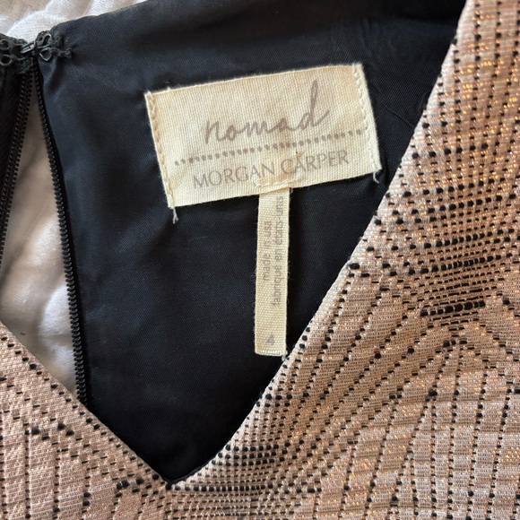 Nomad by Morgan Carper Black and Rose Gold Women's Cocktail Midi Dress - Picture 4 of 7